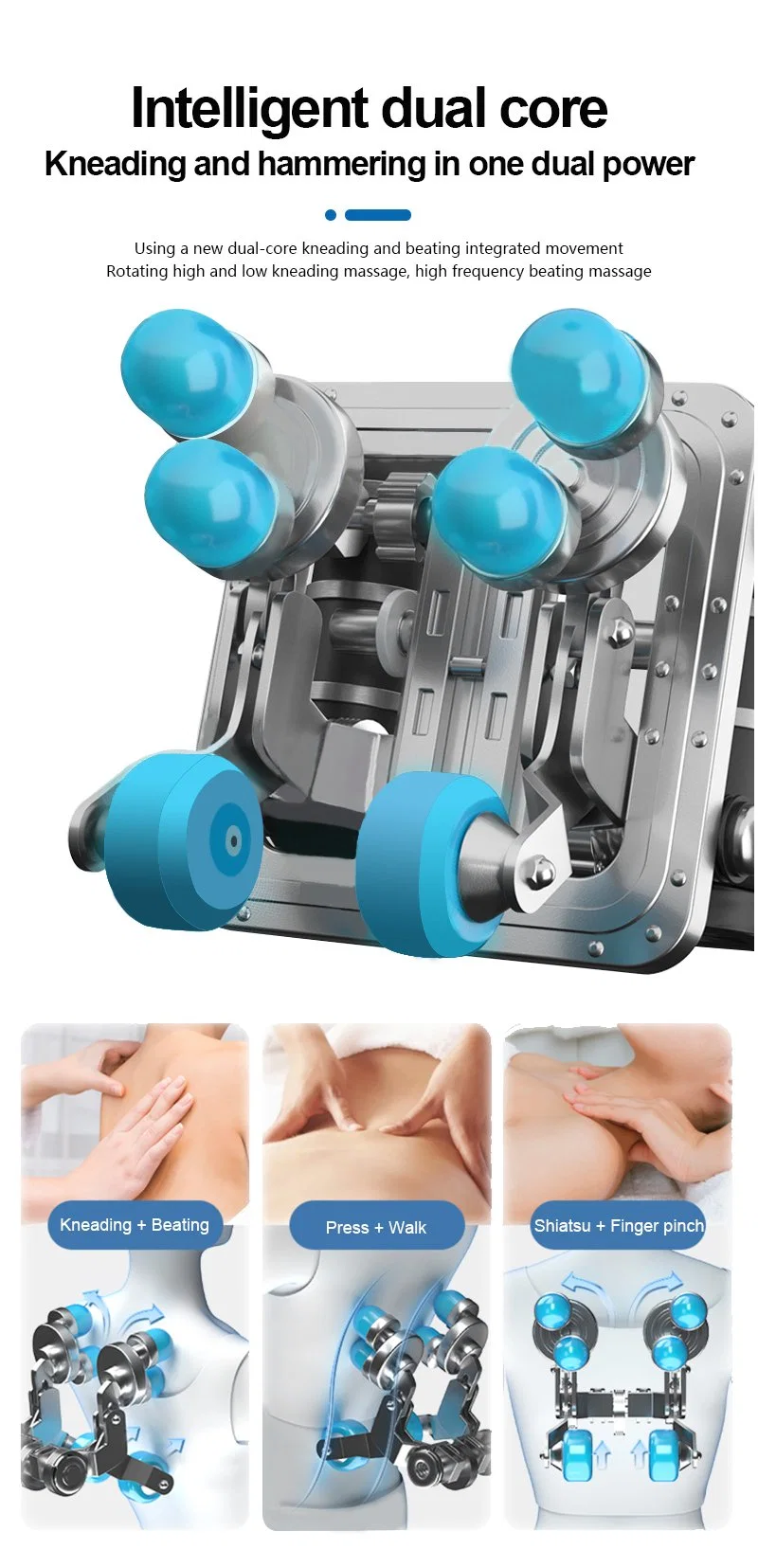 Modern Full Body Househole 2D L Track Zero Gravity Recliner Shiatus Air Pressure Back Heat Therapy Massage Chair