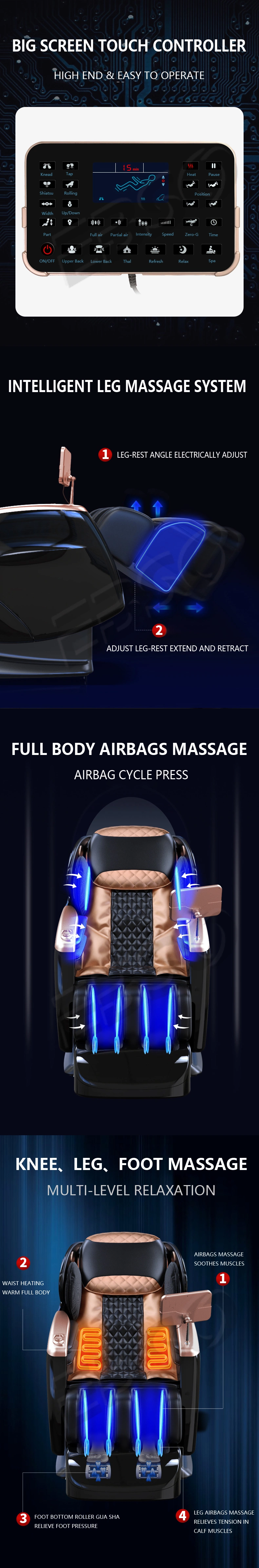 2021 High Technology Manufacturing Healthy 3D Luxury Massage Chair