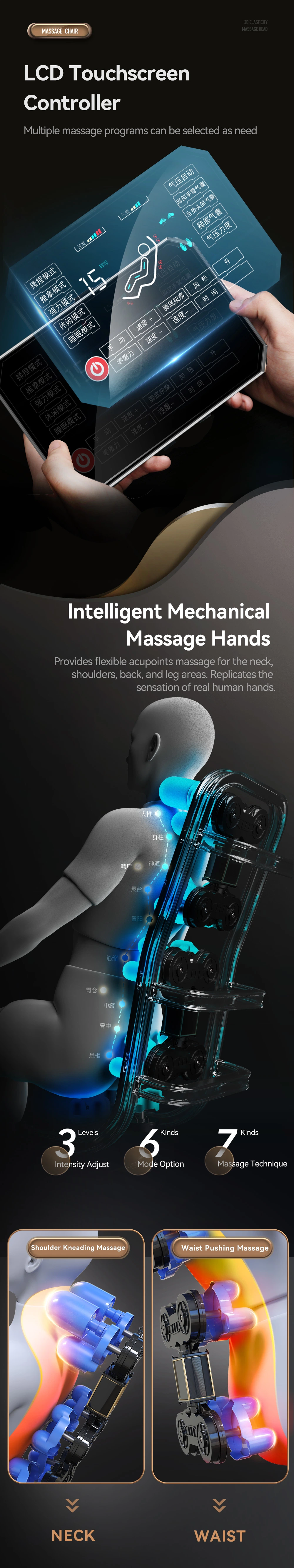 Most Selled Products Kursi Massage 3D Beauty Salon Full Body Massage Chair